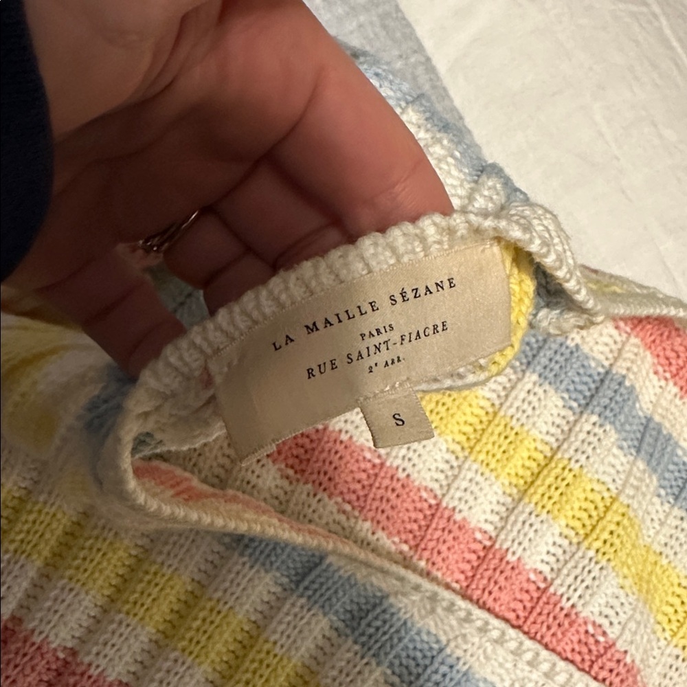 Sezane pastel striped sweater - Picture 3 of 4